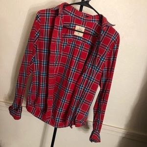 Hollister red flannel